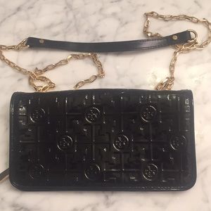 Tory Burch clutch with gold chain strap